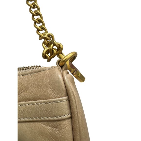 REBECCA MINKOFF Tan Gold Leather MAC Crossbody Bag - Picture 4 of 14